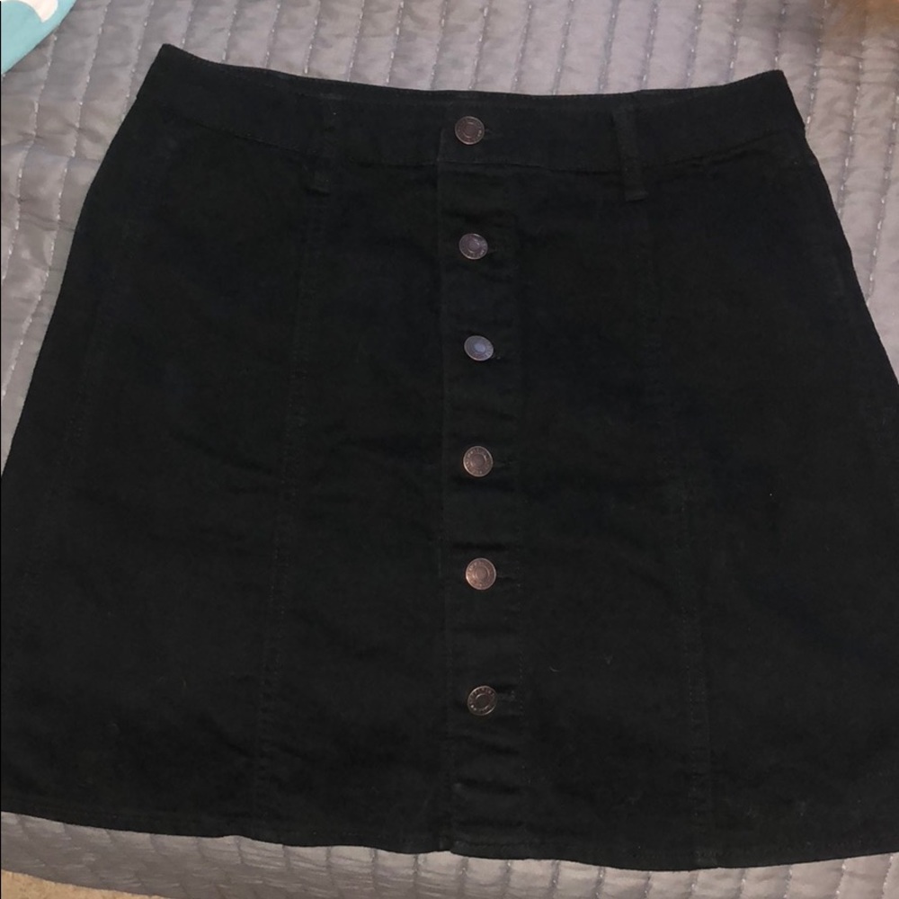 Black jean skirt